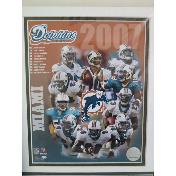 2007/08 Miami Dolphins Matted Photo w/ Cover Post Marked Dolphin Stadium USPS - Picture 3 of 4